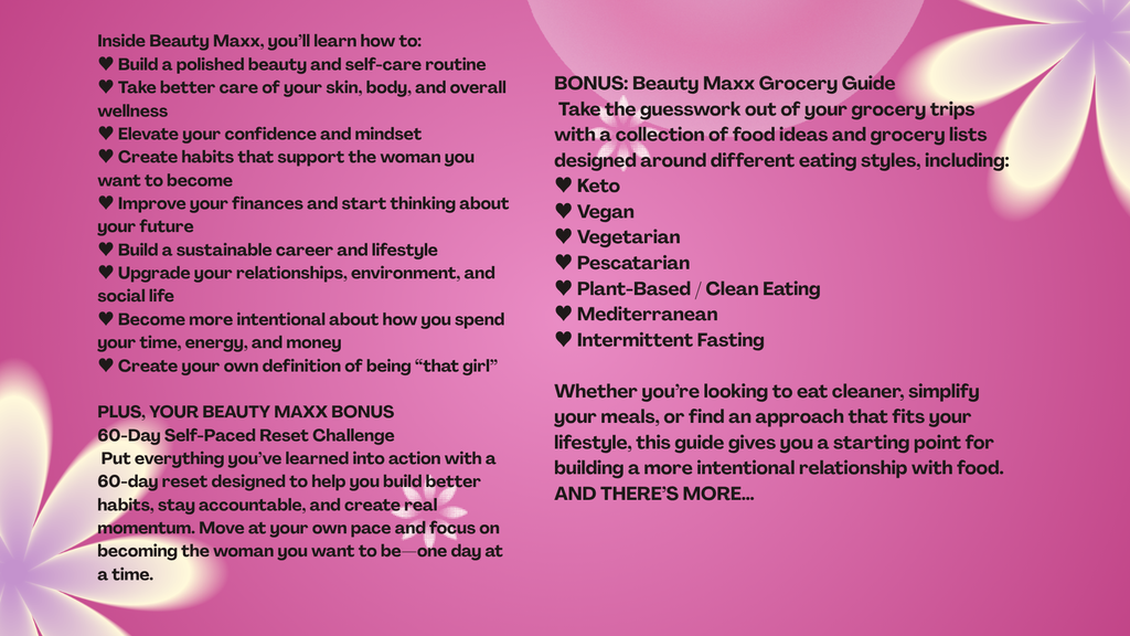 The Beauty Maxx Booklet